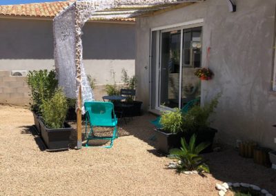 Accès à l'appatement par la terrasse